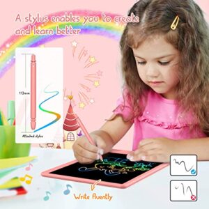 LCD Writing Tablet Doodle Board,10.5 inch Colorful Electronic Drawing Pads,Travel Gifts for Kids Ages 3 4 5 6 7 8 Year Old Girls Boys (Pink)