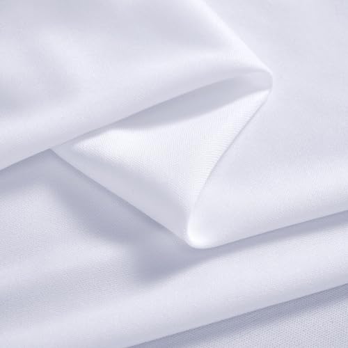 5ftx10ft White Backdrop Curtain Panels for Parties, Wrinkle Free Polyester Photography Backdrop Curtains, Wedding Party Decoration Supplies
