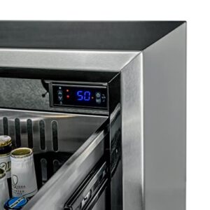 NewAir 24" Outdoor Beverage Refrigerator | Dual Drawer | Weatherproof Stainless Steel Fridge | Built-In or Freestanding Outdoor Patio Fridge For Beer, Wine, Food NCR040SS00