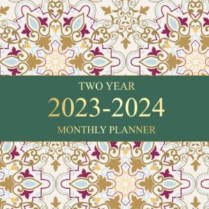 TWO YEAR 2023-2024 MONTHLY PLANNER: 2Yr January 2023 to December 2024 with Agenda Planner Calendar Schedule 24 Months Notes and Goals, 8 x 10, Asian Floral Cover Planner for Work or Personal