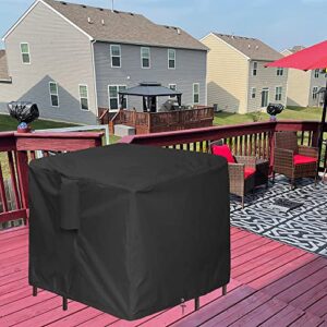 5 piece bar height patio dining set covers waterproof 60 inch square patio bar height table & chair sets cover, black