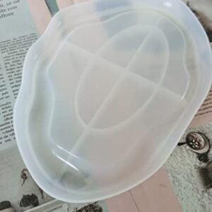 Aitian Tray Resin Mold,Irregular Cloud Pressed Flowers DIY Coasters Silicone Molds,Epoxy Resin Casting Molds for Jewelry TR1 TR1-1