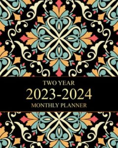 two year 2023-2024 monthly planner: 2yr january 2023 to december 2024 with agenda planner calendar schedule 24 months notes and goals, 8 x 10, love ... floral cover planner for work or personal