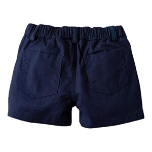 jeatha children unisex cotton booty shorts kids boys girls cute summer hot pants for everyday wear navy blue a 9-12 months