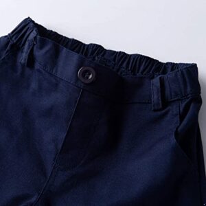 JEATHA Children Unisex Cotton Booty Shorts Kids Boys Girls Cute Summer Hot Pants for Everyday Wear Navy Blue A 9-12 Months