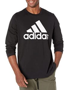 adidas men's essentials long-sleeve t-shirt, black, xx-large