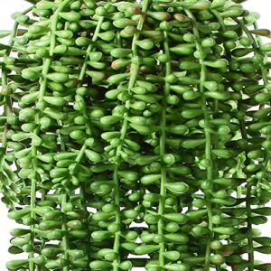 BohoSM 3pcs Fake String of Pearls Plant Artificial Hanging Plants Faux String of Pearls Artificial Succulents Plants Artificial String of Pearls Plants Fake Hanging Plant (Succulents)