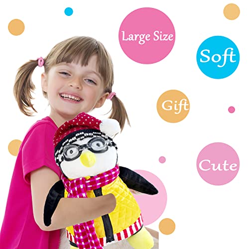 YCZTXSJT Penguin Hugsy Stuffed Plush， TV Penguin Joey's Friends HUGSY Plush Penguin Rachel Stuffed Doll Toy for Kids Birthday Gift