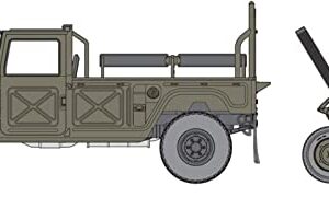 ファインモールド(FineMolds) Fine Mold FM59 1/35 Military Series Ground Self-Defense Force 4.7 inches (120 mm) Mortar RT w/Heavy Duty Tow Car Plastic Model Molded Color