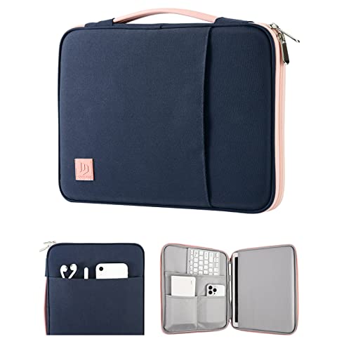 Dadanism 9-11 Inch Tablet Sleeve Bag Organizer Carrying Case for iPad Air 5/4 10.9", iPad 10th Gen 10.9 2022, iPad Pro 11 2022-2018, iPad 9/8/7th Gen 10.2, Galaxy Tab S9/A8/S8/S6 Lite, Indigo & Pink