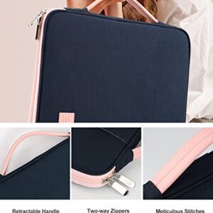 Dadanism 9-11 Inch Tablet Sleeve Bag Organizer Carrying Case for iPad Air 5/4 10.9", iPad 10th Gen 10.9 2022, iPad Pro 11 2022-2018, iPad 9/8/7th Gen 10.2, Galaxy Tab S9/A8/S8/S6 Lite, Indigo & Pink