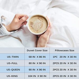 VIVIHOME 3PCS American Football Bedding Set, King Duvet Cover, Sports Duvet Cover, Grey White Navy Blue Striped Comforter Cover, Bedroom Decor for Men Husband Boyfriend Teenage Boys, 2 Pillow Shams