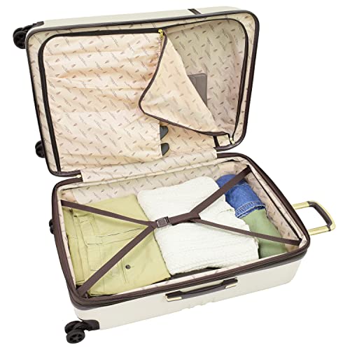 LONDON FOG Brentwood II 29" Expandable HARDSIDE Spinner, Cream, Inch