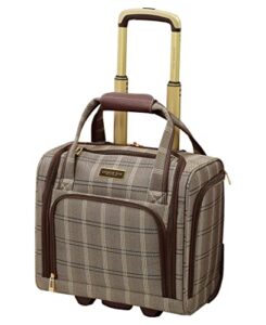 london fog brentwood ii 15" 2-wheel under the seat bag, cappuccino, carry inch