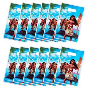 allpick 30pcs plastic moana birthday party favor bags gift goody for kids (mo-an-ma)