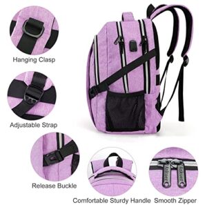 ANKUER Backpacks for Men Women, Backpack Fits Up 15.6 in Laptop Backpack for Travel, Backpacks with USB Charging Port, Work Business Backpack for Women (Purple)