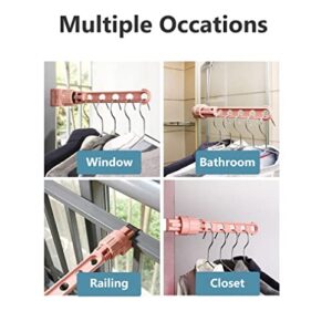 Window Frame Plastic Portable Clothes Rack, Multifunctional Laundry Drying Rack for Balcony, Bathroom, Closet, Travel, Hotel (Blue)