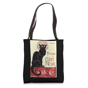halloween black cat le chat noir tournee french tote bag