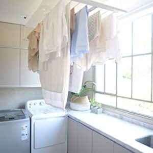 Höllsen Ceiling Mounted Clothes Drying Rack Made of Aluminium Perfect Design for Laundry Room