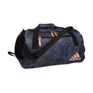 adidas squad 5 duffel bag, stone wash carbon/rose gold, one size