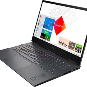 HP Omen 16 Gaming Laptop 16.1" FHD 144Hz IPS Display AMD Octa-Core Ryzen 7 5800H (Beats i7-10750H) 32GB RAM 512GB SSD NVIDIA GeForce RTX 3050 Ti 4GB RGB Backlit USB-C B&O Audio Win11 + HDMI Cable