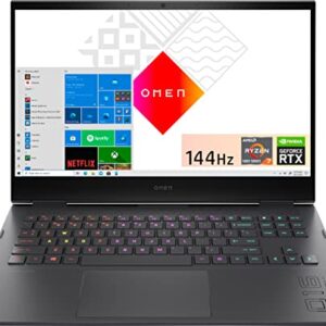 HP Omen 16 Gaming Laptop 16.1" FHD 144Hz IPS Display AMD Octa-Core Ryzen 7 5800H (Beats i7-10750H) 32GB RAM 512GB SSD NVIDIA GeForce RTX 3050 Ti 4GB RGB Backlit USB-C B&O Audio Win11 + HDMI Cable