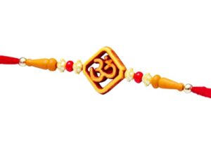 avn group set of 2 rakhi for brother om design rakhi/ beads rakhi for brother raksha bandhan gift for brother