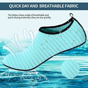 BowenBo Water Sports Barefoot Women's Men's Outdoor Beach Swimming Aqua Socks Quick-Dry Boating Fishing Diving Surfing Exercise (34-35,Green)