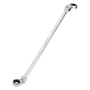 duratech 12 * 13mm extra long flex-head ratcheting wrench, metric, cr-v steel