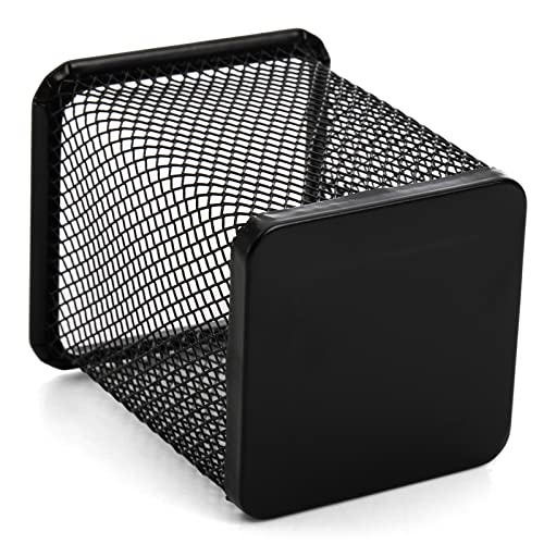 Nicunom 12 Pack Metal Pen Holder Square Mesh Pencil Holder Desk Organizer Mesh Pen Cup Pencil Cup for Desk Office Pen Organizer, Black