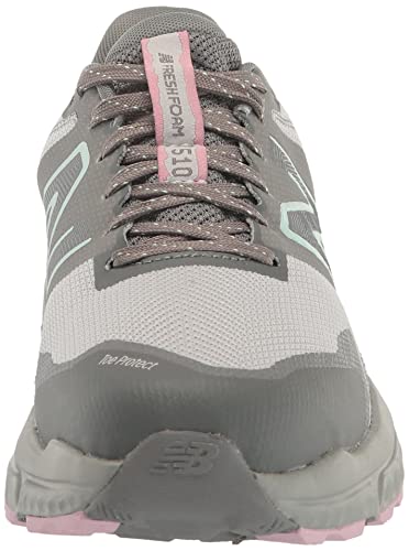 New Balance Women's Fresh Foam 510 V6 Trail Running Shoe, Brighton Grey/Harbor Grey/Lilac Cloud, 8.5 Wide