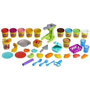 Play-Doh Farmer's Market Kitchen Playset, 28 Play Food Accessories and Tools, 11 Colors, Gifts for Kids, Preschool Toys, Ages 3+ (Amazon Exclusive)