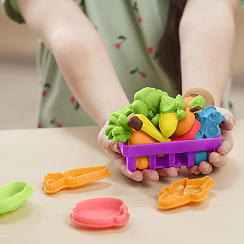 Play-Doh Farmer's Market Kitchen Playset, 28 Play Food Accessories and Tools, 11 Colors, Gifts for Kids, Preschool Toys, Ages 3+ (Amazon Exclusive)