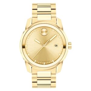 Movado Men's Bold Verso Swiss Quartz Watch with Stainless Steel Bracelet, Yellow Gold (Model: 3600861)