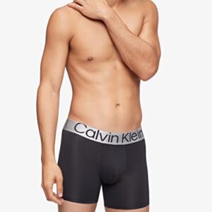 Calvin Klein Men's Reconsidered Steel Micro 3-Pack Boxer Brief, Black, Black, Black, Large