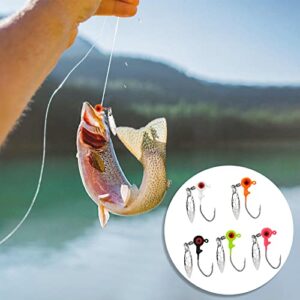 SAVITA 25pcs Fishing Jig Heads 1/32oz with Plastic Case, High-Carbon Steel Fishing Jig Hooks Jighead Hooks Crappie Jigs for Bass Freshwater and Saltwater Fishing Lovers (5 Colors)