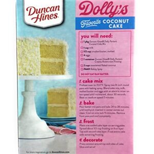 Duncan Hines Moist Coconut Cake Mix - Southern Style (2 Boxes) With Miss J’s Handy Kitchen Measurements Conversion Chart for Refrigerator