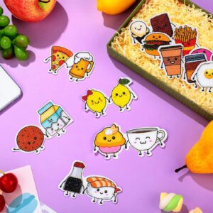50 Pcs Anxiety Sensory Stickers Textured Strips Stickers Food Theme Stickers Desk Fidget Toys Anti Stress Toys for Adults Teens Phone Desk Laptop Classroom Office Supplies, 10 Styles