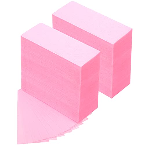 400 Pieces Non Woven Wax Paper Strips Facial and Body Hair Removal Waxing Strips Epilating 10 x 3.8 cm Wax Strip Paper (Pink)