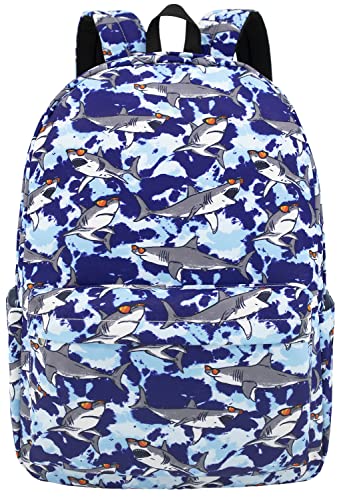 LI-LOVE Backpack 16 inch with Laptop Compartment Shark Sea Book Bag for Boys Men Adults Teens Middle School College High School Student Bookbags Waterproof Backpacks Travel Camping Hiking Back Pack