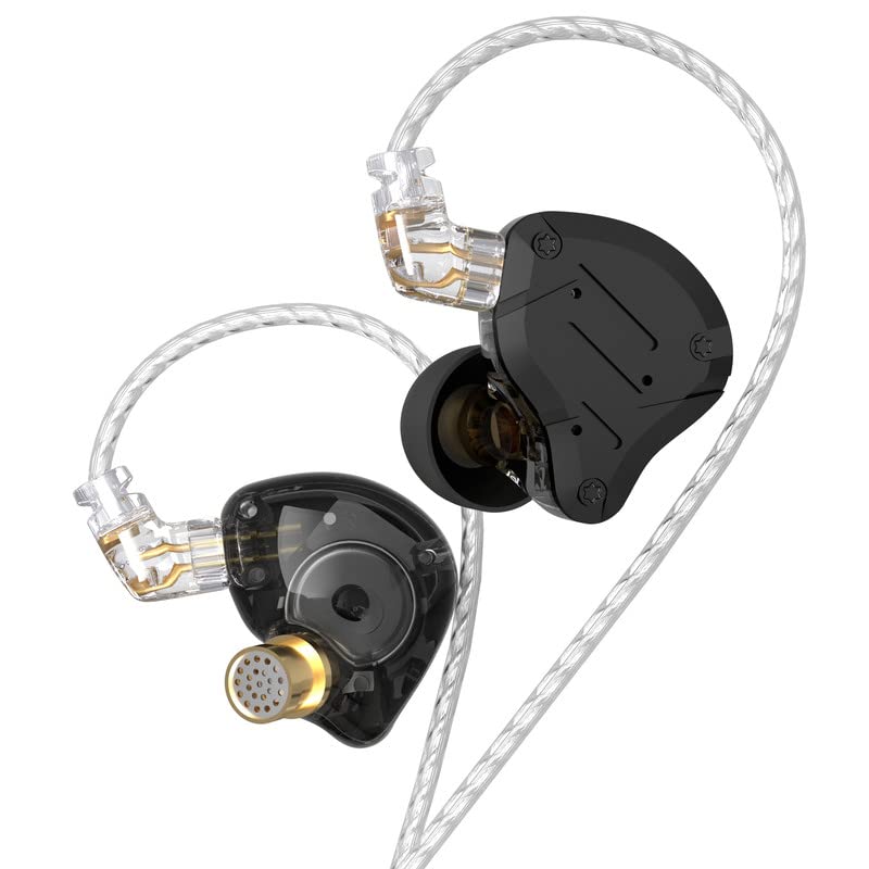 KZ ZS10 Pro in Ear Monitor Earphone, 4BA 1DD Metal Earbuds, HiFi Bass Headphones IEM with Detachable 2 Pin C-Cable(Matte Black,No Mic)