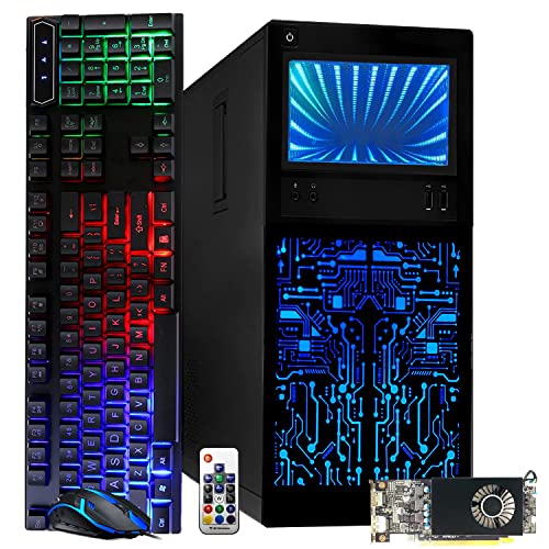 Gaming PC Desktop Intel core i7, TechMagnet Horizon+ with AMD RX-550 4GB DDR5, 16GB RAM, 240GB SSD + 2 TB HDD, HDMI, DVI, VGA, RGB Keyboard, Mouse, Windows 10 Professional (Renewed)