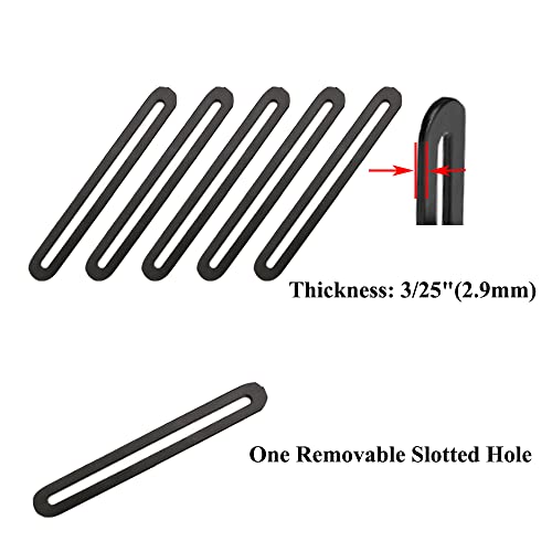 10 Pcs 6 1/10" Adjustable Flat Mending Plate Support with Single Slot, 2.9mm Thickness Steel Slotted Slideable Bracket Straight Repair Fixing Bracket Connector for Wood Furniture Timber PC Case Holder