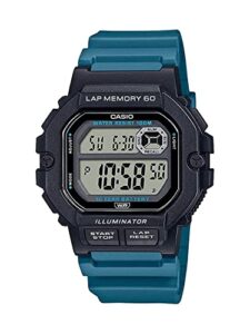 casio led illuminator 10-year battery men's digital sports watch lap memory 60 100 m water resistant model: ws-1400h-3av, black (ws1400h-3av)