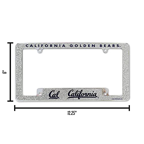 Rico Industries NCAA Cal Berkeley Golden Bears Chrome All Over Automotive Bling License Plate Frame 12' x 6' Chrome All Over Automotive Bling License Plate Frame Design for Car/Truck/SUV