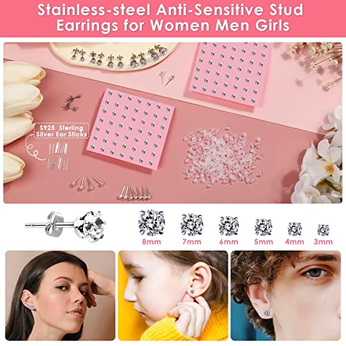 Professional Ear Piercing Gun Kit, Multi Purpose Ear Piercing Kit Nose Piercing Tools Set with 230 Pcs Stainless Steel Stud Earrings and Earrings Backs for Salon and Home Piercing