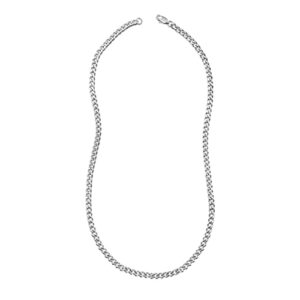 ematu cuban link chain for men and women, 5mm mens silver chain 22 inch