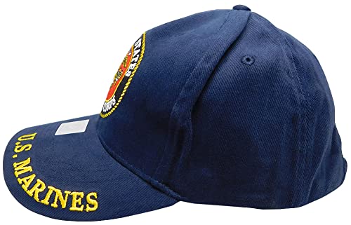 United States Marine Corps Marines Semper Fi U.S.M.C Navy Blue Cotton Adjustable Embroidered Baseball Hat Cap Officially Licensed CP00301