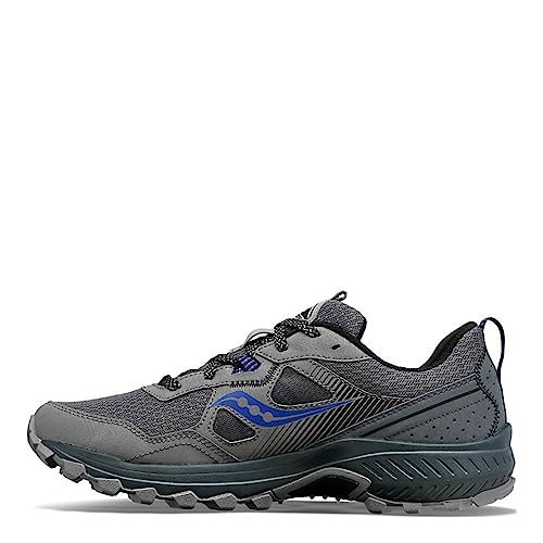 Saucony Men's Excursion TR16 Hiking Shoe, Gravel/Lapis, 8.5