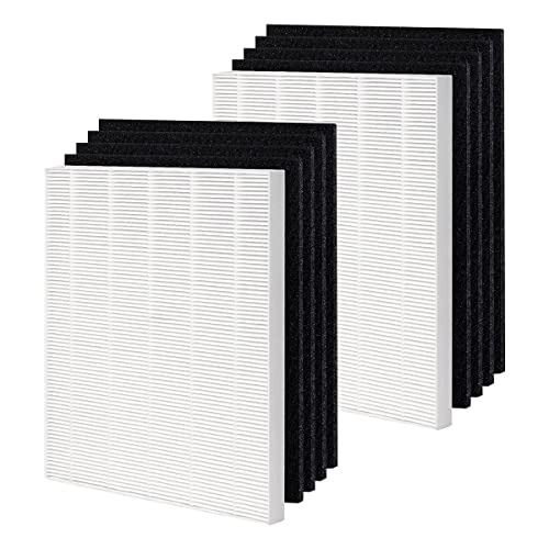 Homeland Goods True HEPA Replacement Filter S, Compatible with Winix C545 Air Purifier, Replaces Winix S Filter 1712-0096-00, H13 Grade 1 True HEPA Filter + 4 Activated Carbon Filters (2)